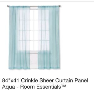 Room Essentials Crinkle Sheer Curtain Panels